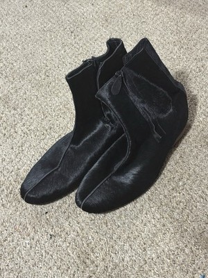 Mario Bruni Fur Shoes Mens Size 11 1/2 Made In Italy Vintage Art Missing Zip 1B