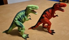 T-Rex Dinosaur Tyrannosaurus Figure Toy Major Trading 5" Red & Green Lot 2006
