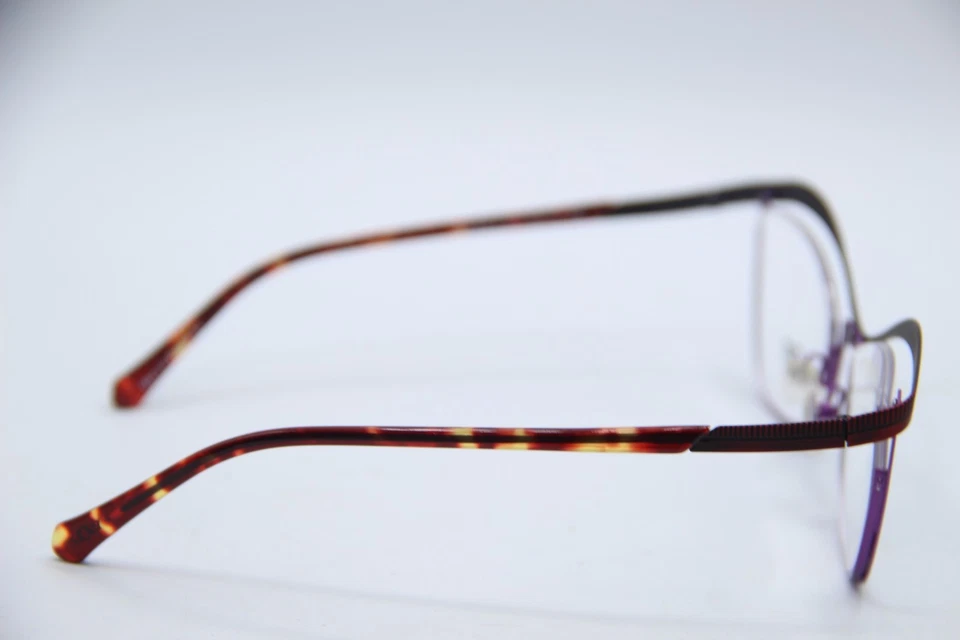 NUEVAS GAFAS BOZ FALBALA 3070 ROJO PÚRPURA GUNMETAL MONTURAS AUTÉNTICAS 50-17 Foto 4 de 4