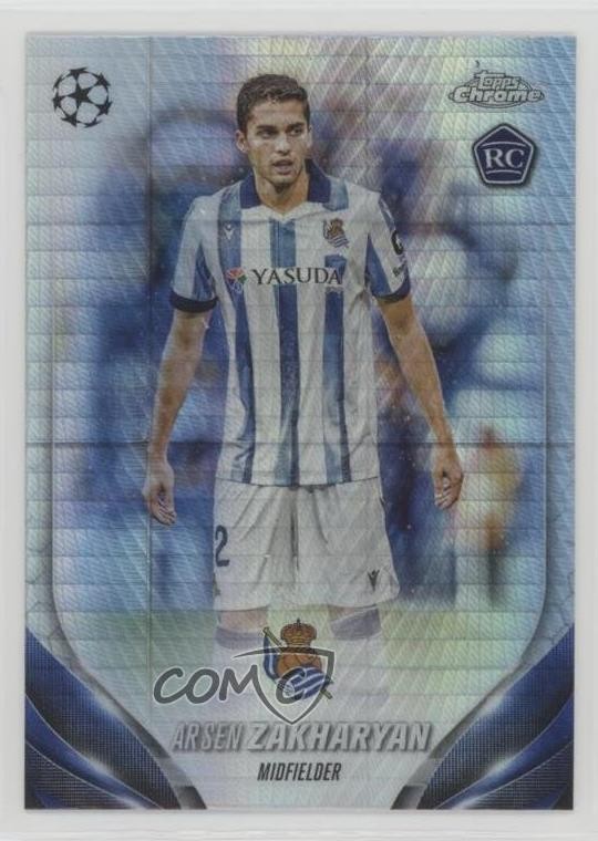 2023-24 Topps Chrome UEFA Club Competitions Arsen Zakharyan #141 Rookie RC 1j45