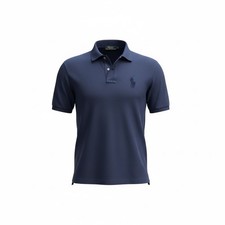 Polo Ralph Lauren Big Men's 2XB Navy Blue Rugby Polo Shirt Pony Logo
