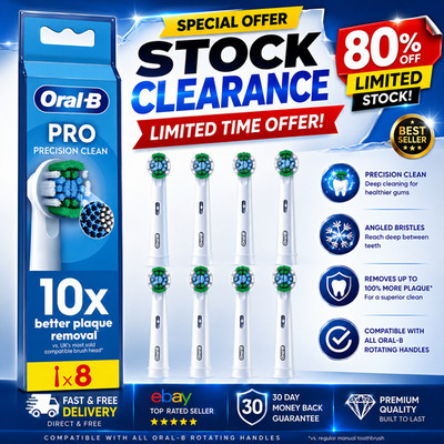 Oral-B Pro Precision Clean Ersatzzahnbürstenköpfe Elektrobürste 8er Pack