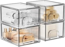 Clear Stackable Acrylic Storage Drawers- Cosmetic Organizer  Home Storage Box