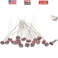 100pcs 5MM Light Dependent Resistor LDR for Arduino Projects - High Sensitivity