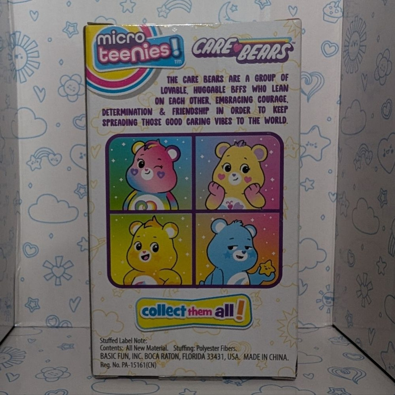 Micro Teenies 3" Care Bears Calming Heart Bear Collectible Plush Mini Figurine