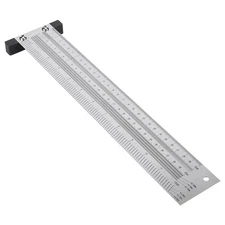 Ultra Precision Marking T-Rule Hole Ruler Stainless Scribing Mark Carpenter L...