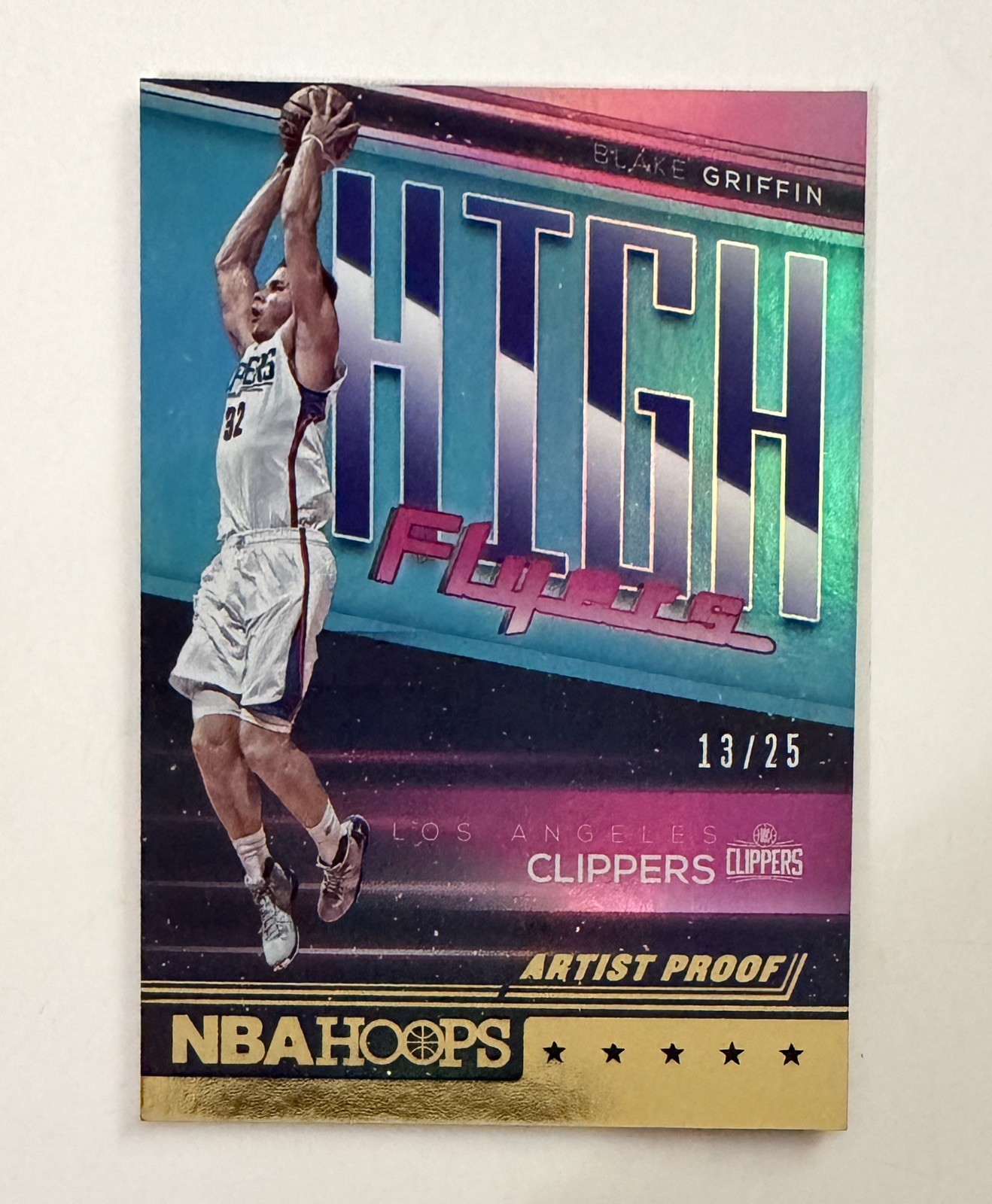 2016-17 PANINI HOOPS BLAKE GRIFFIN 13/25 HOLO HIGH FLYERS NO. 13 CLIPPERS