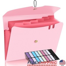 Reinforced File Organizer W/ 7 Pockets Lightweight Portable Expanding Folder New