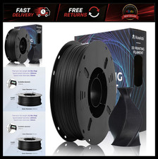 Carbon Fiber PETG 3D Printer Filament 1.75mm 1KG Black Spool, High Accuracy