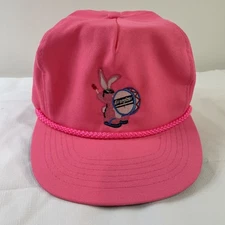Vintage 90s Energizer Bunny Snap Back Hat Cap Trucker 1995 Battery Work Wear 