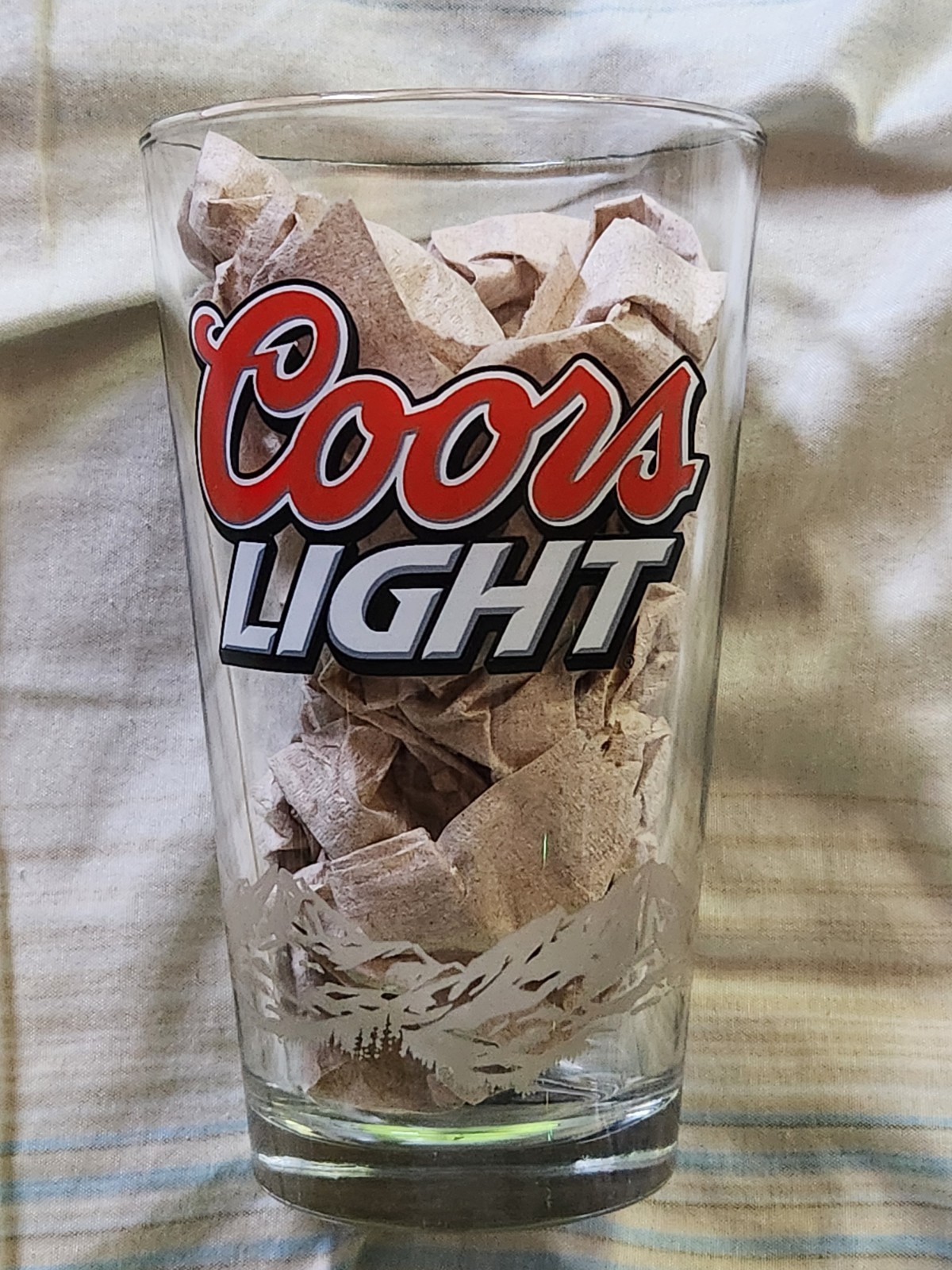 Coors Light 16 oz Frosted Beer Glass for Chilled Beverages  