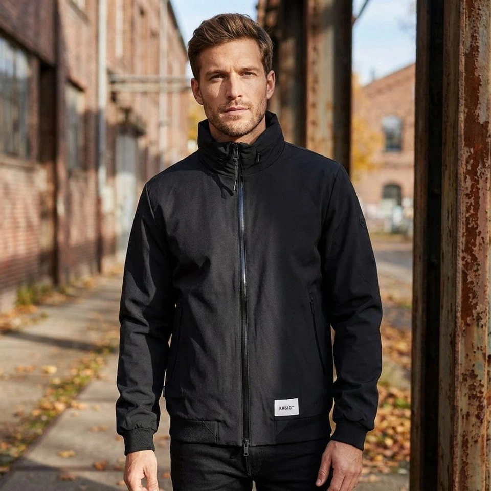 Khujo Herren Sommer Jacke Kayo schwarz 2004JK251 200 black - Bild 2 von 4