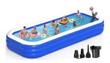 Extra Large Inflatable Swimming Pool 180x76x22 Family Backyard Summer Fun