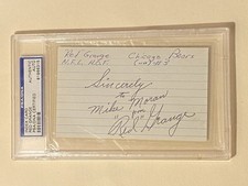 PSA DNA Red Grange Signed Index Card HOF Chicago Bears Auto 3x5 JSA