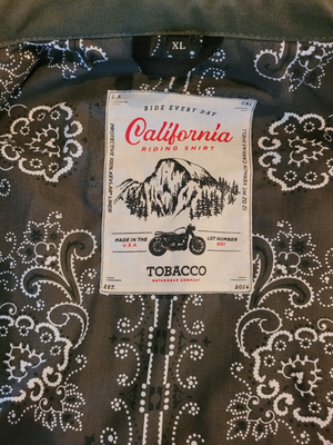 tobacco motorwear california riding shirt Men's M Kevlar Lined Motorcycle USA puncture and heat Tobacco - Sure the California