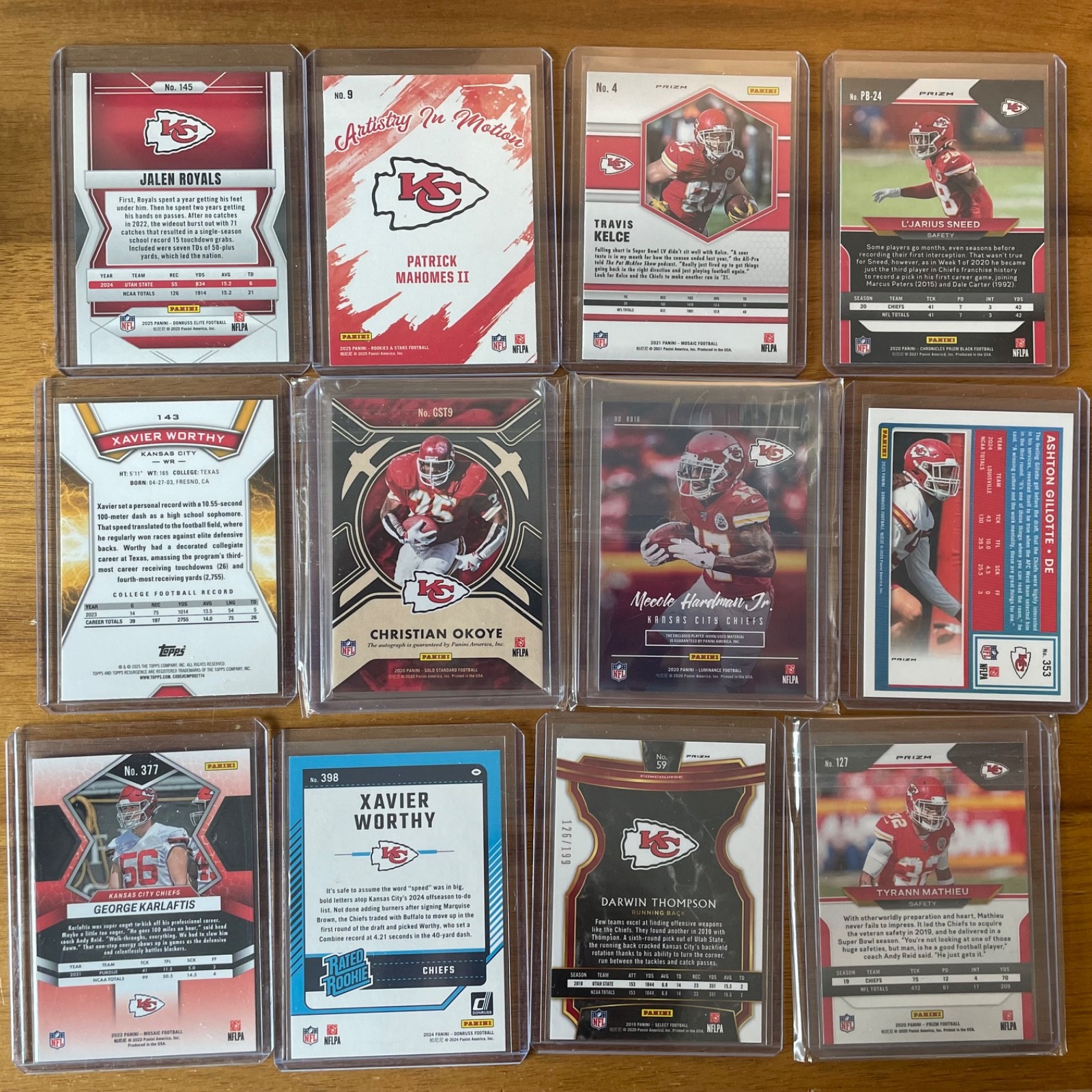 Chiefs Patrick Mahomes Kelce Worthy Rookie /Patch Auto Prizm Insert Lot 11🔥 view 2