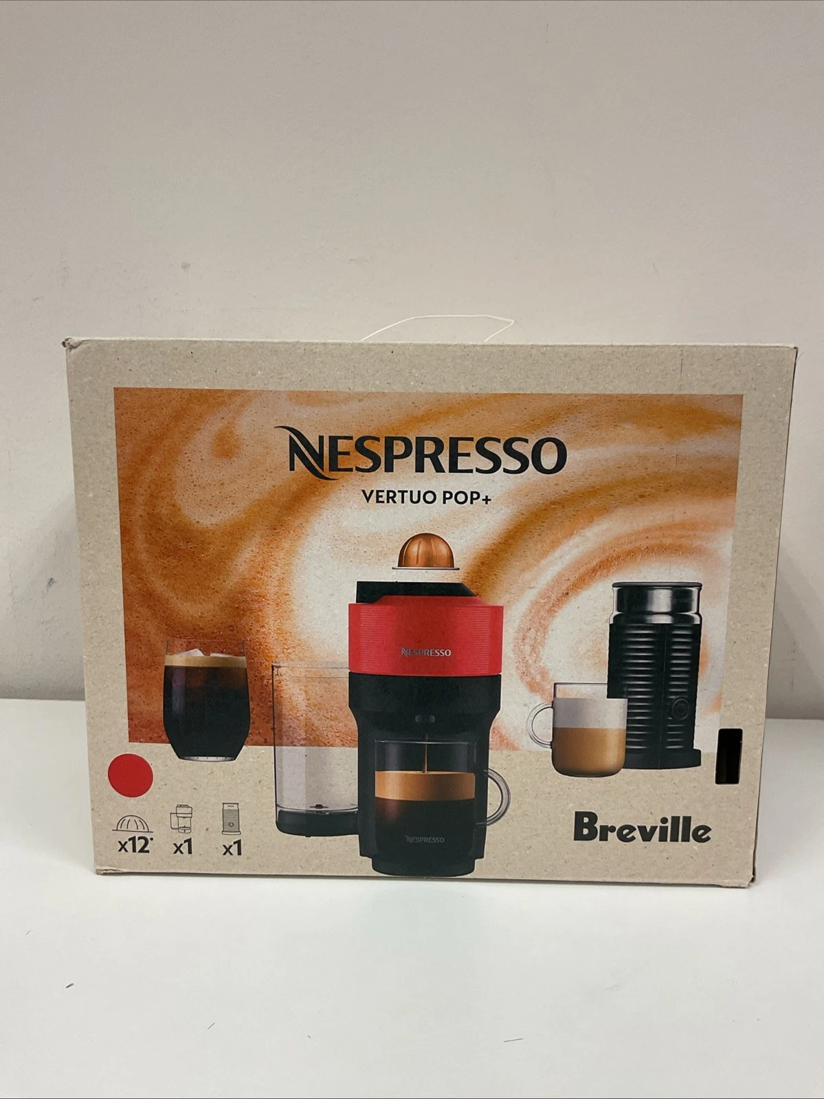 Nespresso Vertuo Pop+ Combination Espresso and Coffee Maker Red