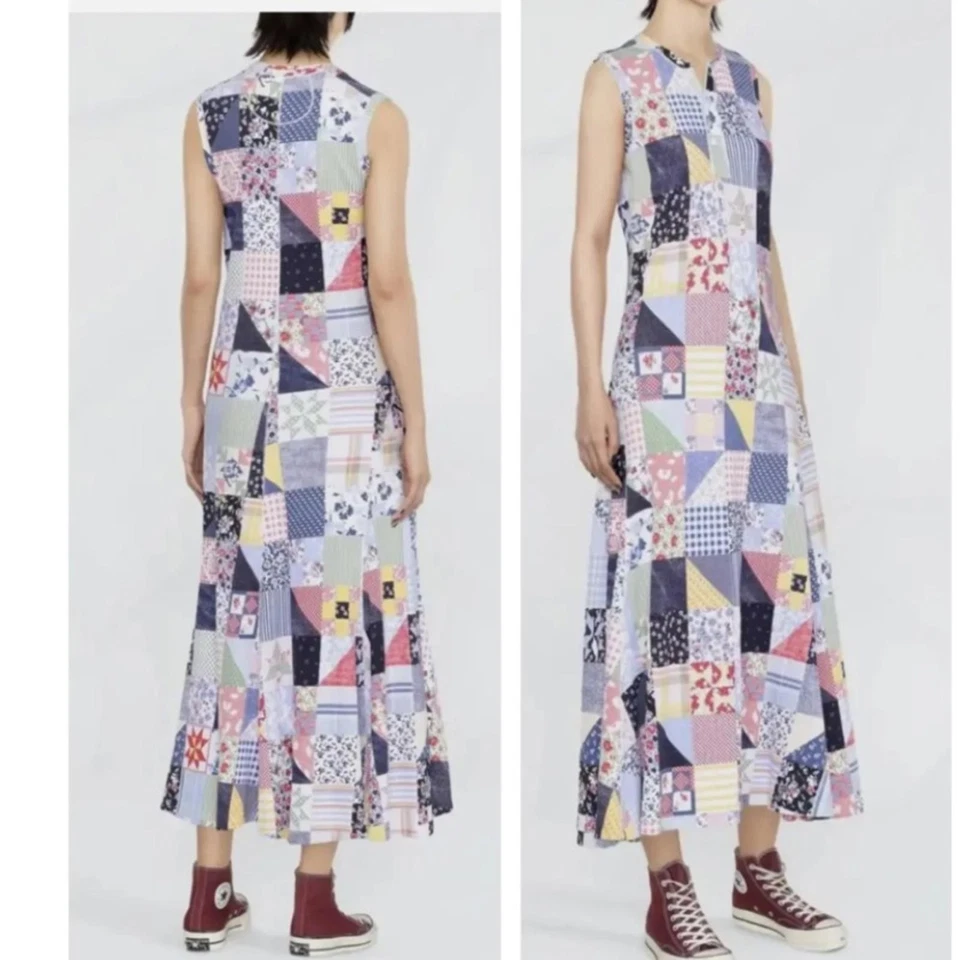 Роскошное платье Polo Ralph Lauren с клетчатым узором нашивки клетчатый узор знаковое XS - Изображение 2 из 4