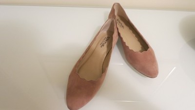 Wunderschöne neue puderfarbene Ballerinas aus Wildleder von Status Gr. 36,5