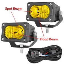 2x 3 40w Pro Led Cube Work Light Bar Combo Pods Offroad Driving 4wd Atv Wiring