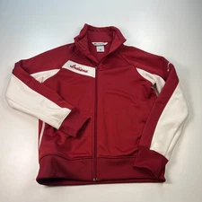 Columbia Indiana Hoosiers Jacket Womens Large Red Full Zip Pockets Casual NCAA