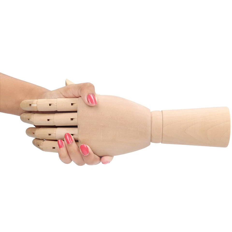 Flexible Linke & Rechte Holz Hand Modellfiguren Deko Hand (2er Pack) 30 cm Hand - Bild 2 von 4