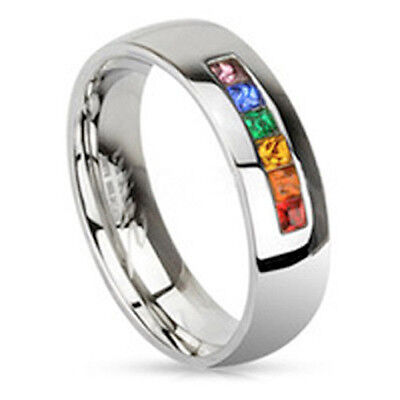 Pride Shack - Lesbian Gay Pride Wedding Ring Band - Rainbow String ...