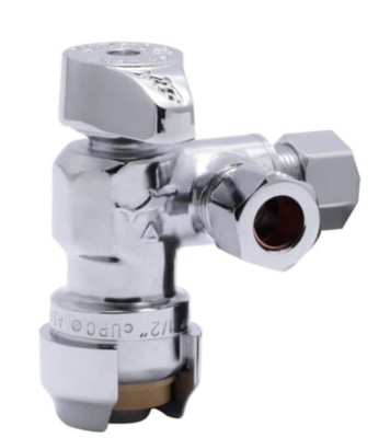 Shark Bite 1/2 x 3/8 x 3/8 Angle Valve 25558LF Dual Angle Stop 1/4 turn