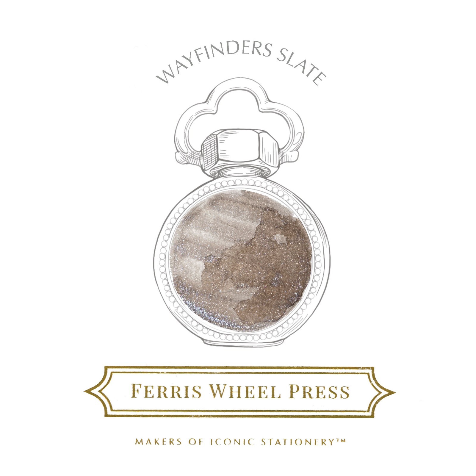 Ferris Wheel Press Wayfinders Slate 38ml Fountain Pen Ink