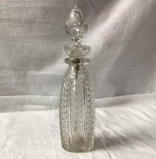Vaso vittoriano 1872 in vetro taglio pepe di Caienna e cucchiaio in argento massiccio di Henry Manton