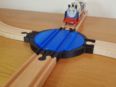 Small turntable for wooden train track, fits Brio, Lillabo, Bigjigs etc