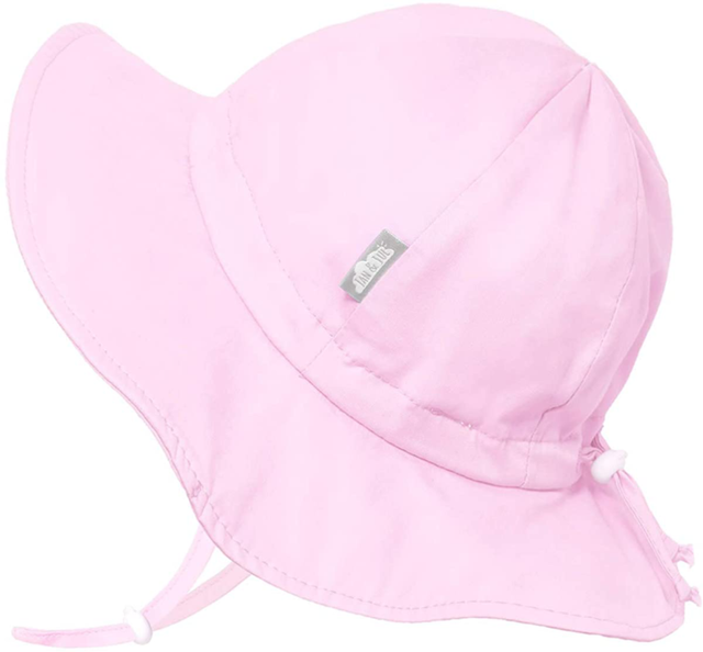 baby girl sun hat with strap