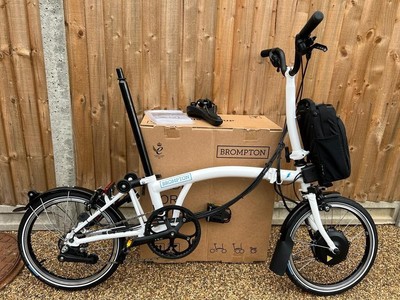 Brompton Folding Bike Electric White | eBay