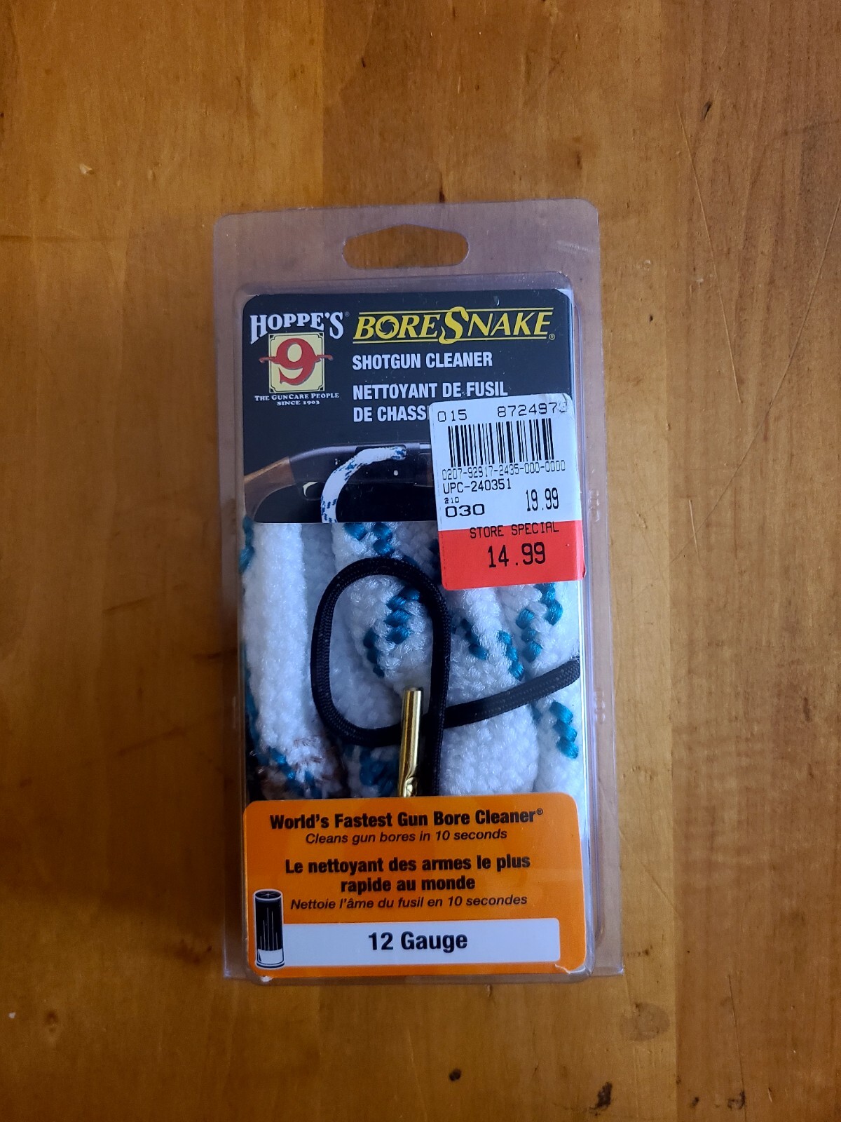 Hoppe's 9 Boresnake 12Gauge Shotgun Cleaner, Item 24035 New Sealed In