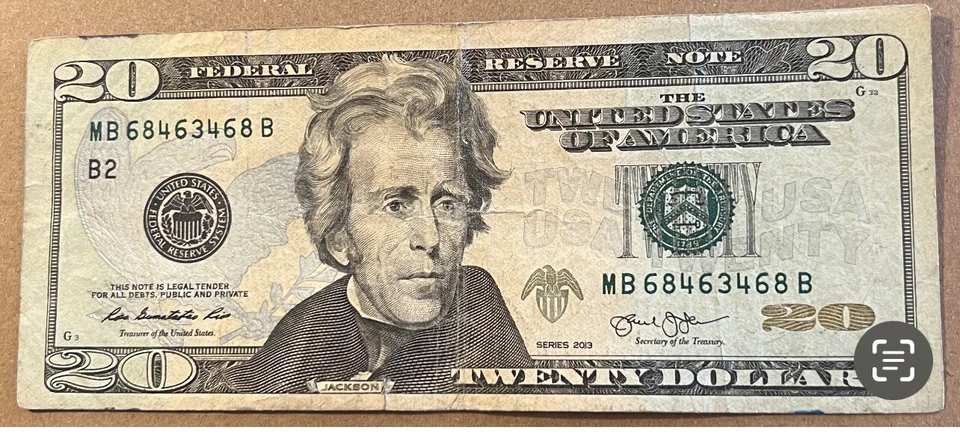 2013 $20, bookends plus ink smear - Image 3 of 4