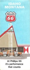 1970 PHILLIPS 66 Road Map IDAHO MONTANA Great Falls Boise Yellowstone Glacier