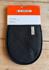 Le Creuset 100% Cotton Pot Holder Black NEW
