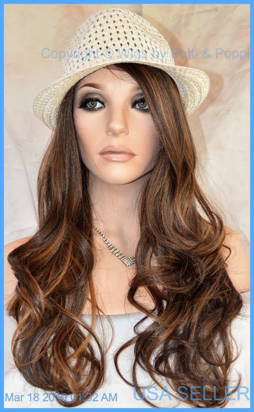 LACE FRONT SYNTHETIC/HUMAN HAIR BLEND CASCADING WAVES SIDE PART P27.4.30 1334 18879062210 eBay