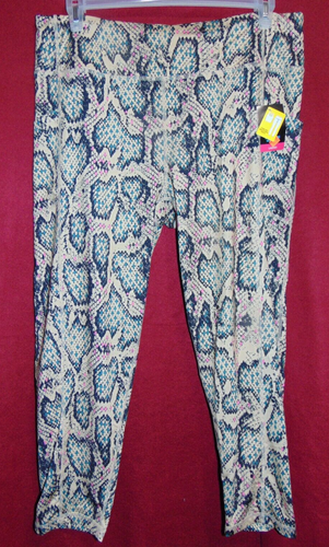 Pro Player Gr. XL SNAKE Print Pocket Mstr. Wicking 7/8 Yoga Capri Leggings Neu mit Etikett