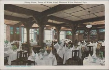 Postcard Dining Room Prince Wales Hotel Waterton Lakes Ntl Park Canada