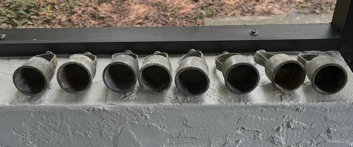 Lot of 8 Vintage Chain Link Fence Loop Acorn End Caps Topper Fits 15/8 Post eBay