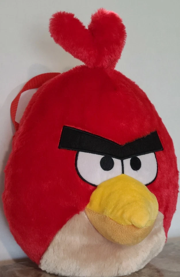 Mochila de felpa roja unisex Rovio Angry Birds 16" roja. Foto 2 de 4