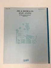 Vintage JNO. A. Reitze & Co. Ironing Board  Advertising Brochure Fold Out