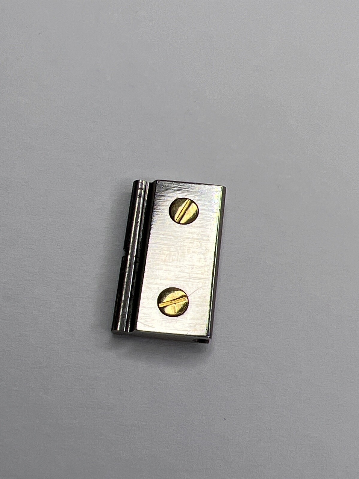 Cartier Santos 13.5mm Gold Steel Watch Band Link Push Connector-image