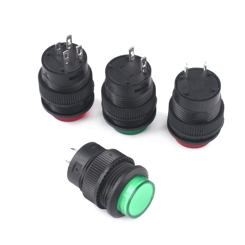 Druck Taster Knopf Schalter 12V - 250V Auto KFZ Push Button 22mm - Re