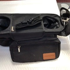 Momcozy Universal Stroller Organizer W/Insulated Cup Holder Phone Bag Black NWT