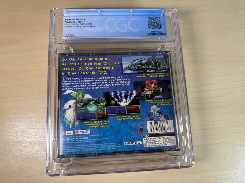 Tales Of Destiny Namco Complete PS1 PlayStation CGC 9.2 - Image 2 of 2