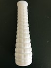 E.O. BRODY CO. USA MILK WHITE GLASS BUD VASE- QUILTED WAFFLE SQUARE  -8.75 IN. — photo 3