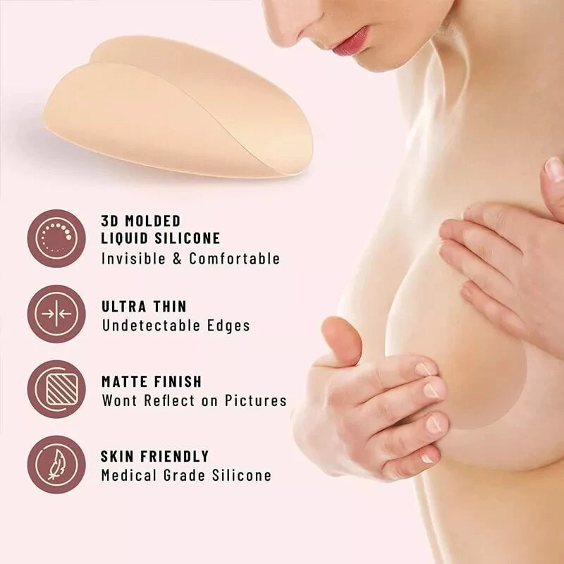 Cubiertas para pezones InvisiShields The ULTIMATE adhesivo adhesivo de silicona pasteles para pezones - Imagen 2 de 4