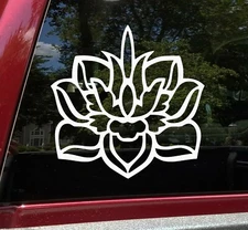 Lotus Flower Vinyl Decal - Sacred Bean of India Yoga Buddha - Die Cut Sticker